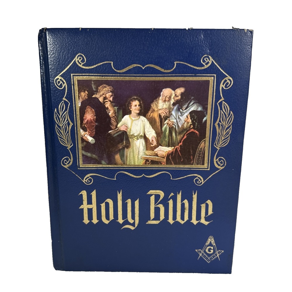 Holy Bible Heirloom Family Bible MASTER MASON Masonic Red‎ Letter Edition